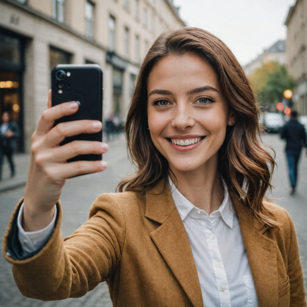 Selfie with 5 Fingers